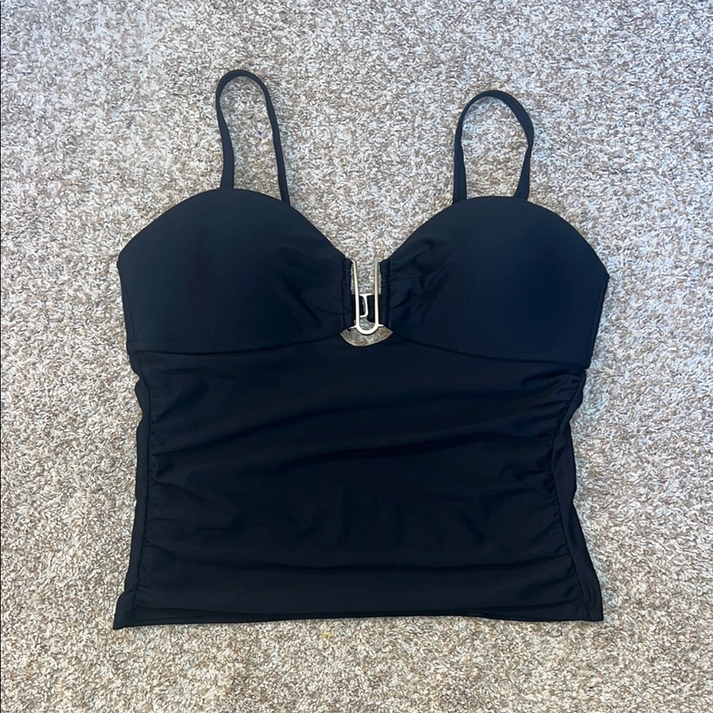 Time and Tru Black Fitted Bustier Camisole Size 12/14